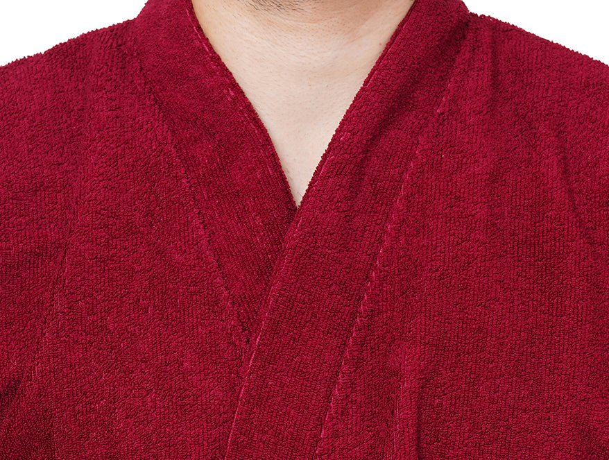 Supersoft Red Wine Medium Bath Robe - Dew By Welspun