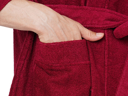 Supersoft Red Wine Medium Bath Robe - Dew By Welspun
