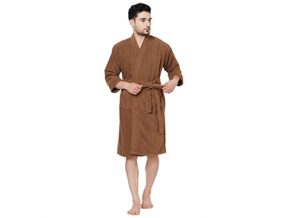 Supersoft Brown Large Bath Robe - Dew By Welspun