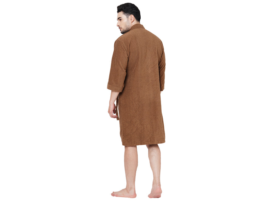 Supersoft Brown Large Bath Robe - Dew By Welspun