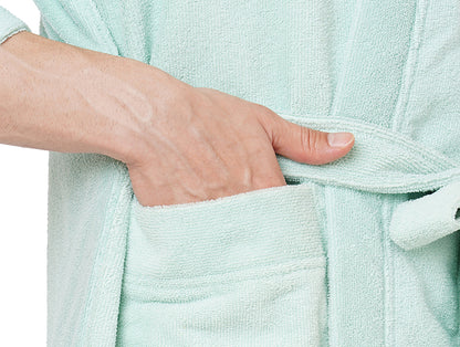 Mint-Light Green  100% Cotton Bath Robe - Welspun Dew By Welspun