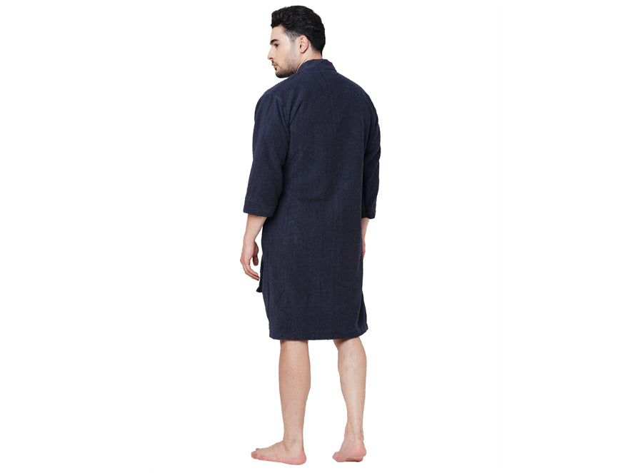 Supersoft Dark Grey Large Bath Robe - Dew By Welspun