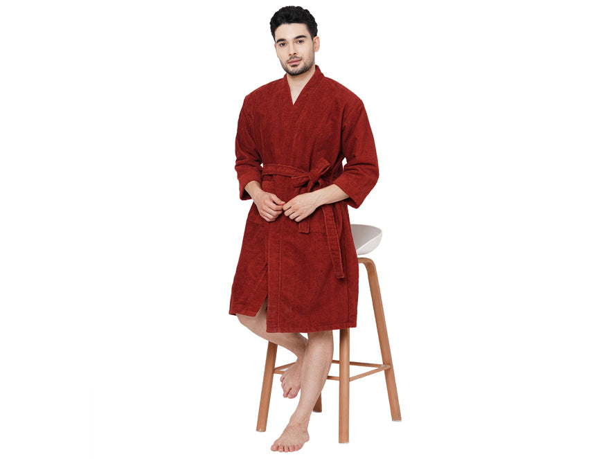 Supersoft Dark Brown Large Bath Robe - Dew By Welspun