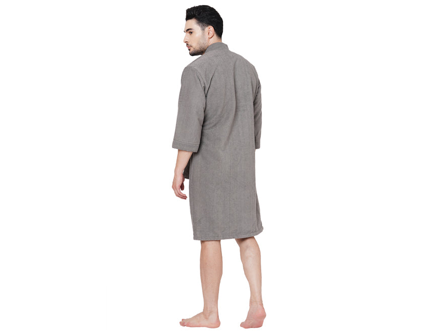 Supersoft Light Grey Large Bath Robe - Dew By Welspun