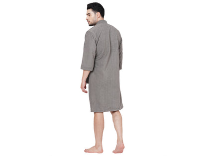 Supersoft Light Grey Large Bath Robe - Dew By Welspun