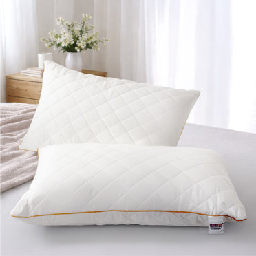 Solid White Quilted Pillows (Pack of 2) by Spaces