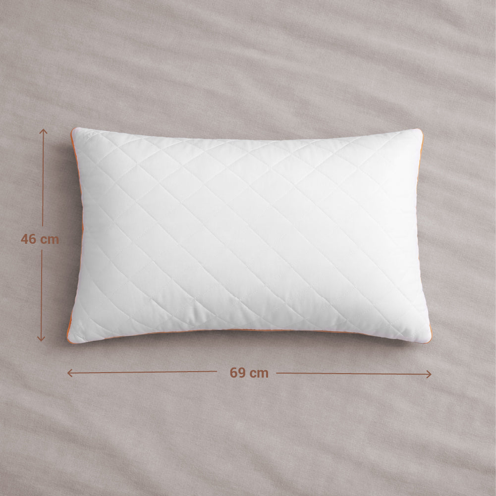 Solid White Quilted Pillows (Pack of 2) by Spaces