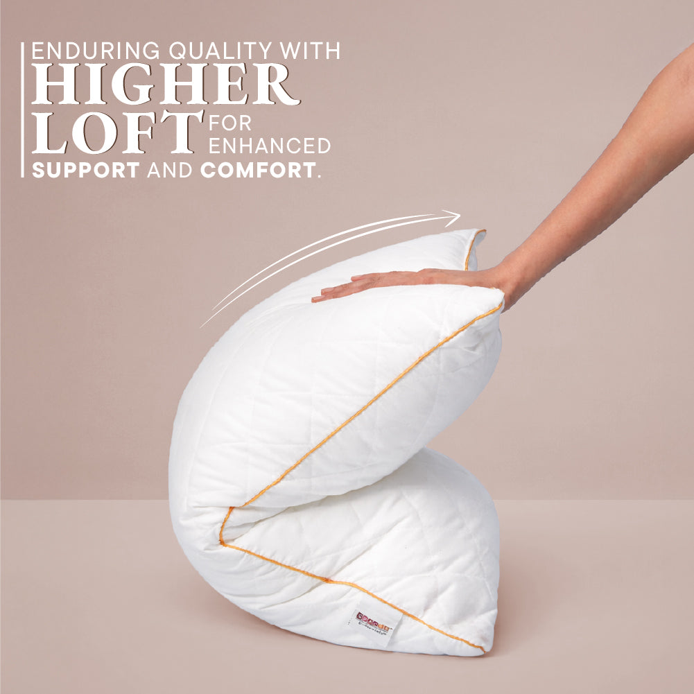 Solid White Quilted Pillows (Pack of 2) by Spaces