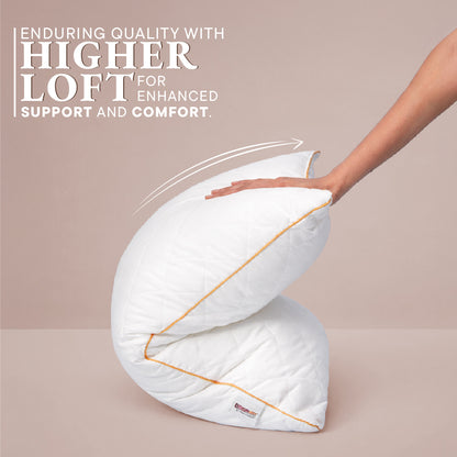 Solid White Quilted Pillows (Pack of 2) by Spaces