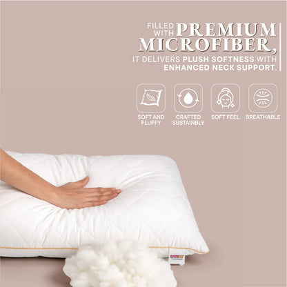 Solid White Quilted Pillows (Pack of 2) by Spaces