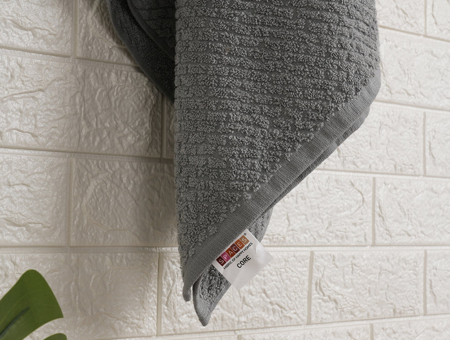 Ultimate Grey - Grey 100% Cotton Bath Towel - Genesis By Spaces