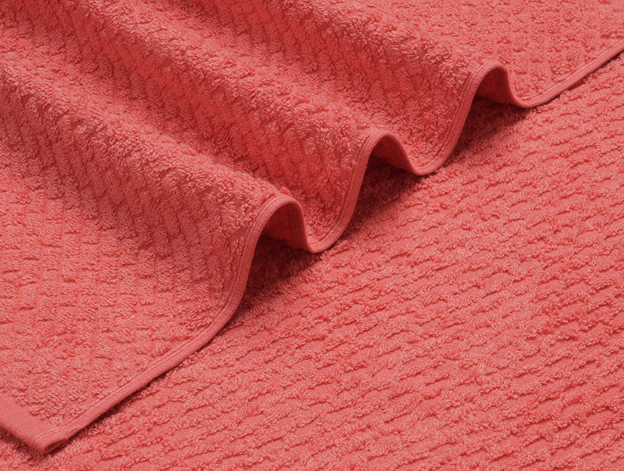 Spiced Coral - Dark Orange 100% Cotton Bath Towel - Genesis By Spaces