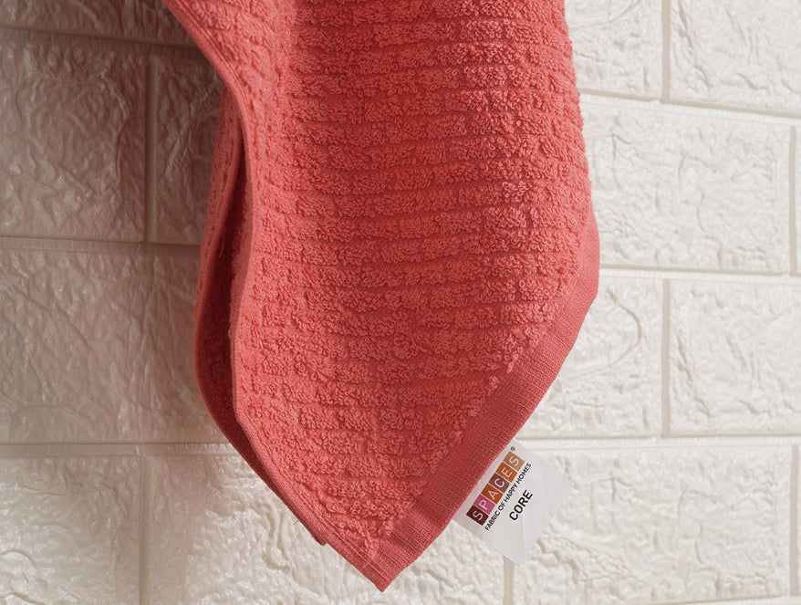 Spiced Coral - Dark Orange 100% Cotton Bath Towel - Genesis By Spaces
