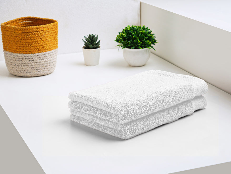 Rose Tan - Blush 2 Piece 100% Egyptian Cotton Hand Towel - Luxury Egyption Cotton By Spaces