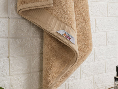 Beige - Beige 100% Egyptian Cotton Bath Towel - Luxury Egyption Cotton By Spaces