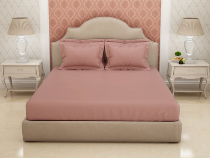 Solid Blush Solid King Size Bedsheet - Eminence By Spaces