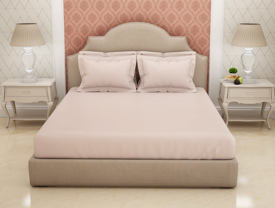 Solid Mauve Chalk Solid King Size Bedsheet - Eminence By Spaces