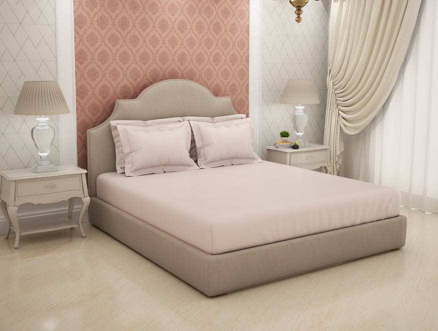 Solid Mauve Chalk Solid King Size Bedsheet - Eminence By Spaces