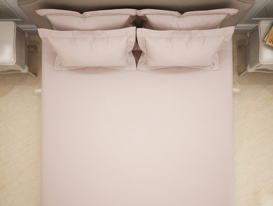 Solid Mauve Chalk Solid King Size Bedsheet - Eminence By Spaces
