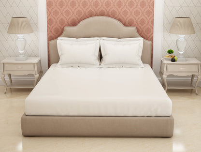 Solid White Solid King Size Bedsheet - Eminence By Spaces