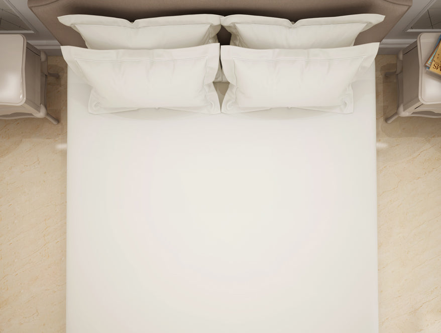 Solid White Solid King Size Bedsheet - Eminence By Spaces