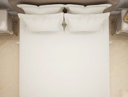 Solid White Solid King Size Bedsheet - Eminence By Spaces