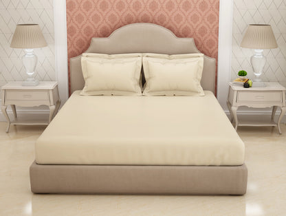 Solid Ivory Solid King Size Bedsheet - Eminence By Spaces