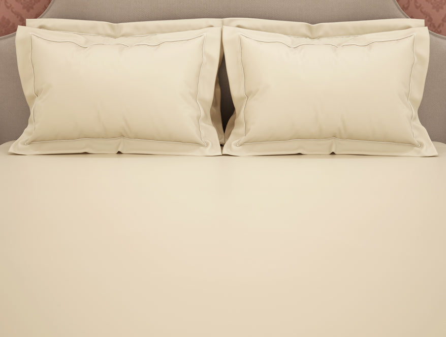 Solid Ivory Solid King Size Bedsheet - Eminence By Spaces