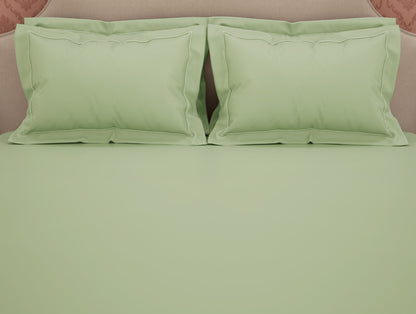 Solid Light Green Solid King Size Bedsheet - Eminence By Spaces