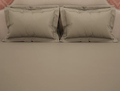 Solid Brown Solid King Size Bedsheet - Eminence By Spaces