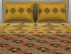 Ornate Mineral Yellow - Yellow 100% Cotton King Size Bedsheet - Estaa By Spaces