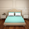 Solid Aqua Green - Light Green Hygro Cotton King Size Bedsheet - Hygro By Spaces