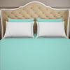 Solid Aqua Green - Light Green Hygro Cotton King Size Bedsheet - Hygro By Spaces