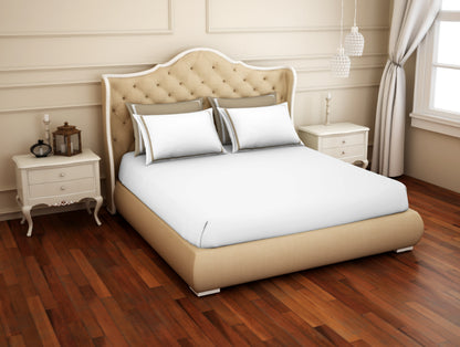 Solid White Hygro Cotton King Size Bedsheet - Hygro By Spaces