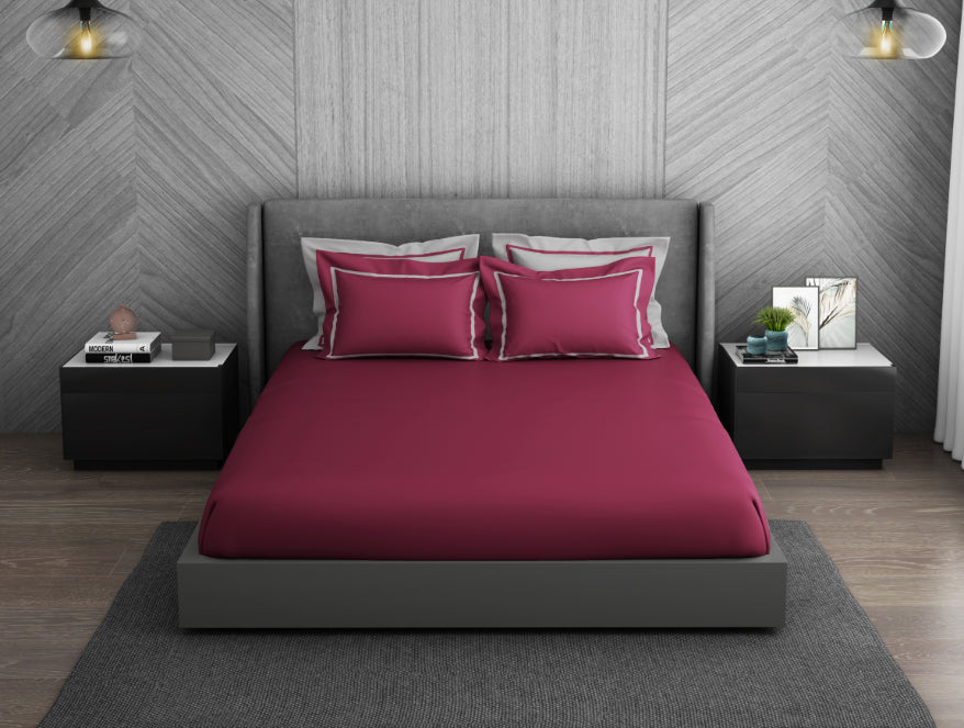 Solid Sangaria - Dark Violet Hygro Cotton King Size Bedsheet - Hygro By Spaces