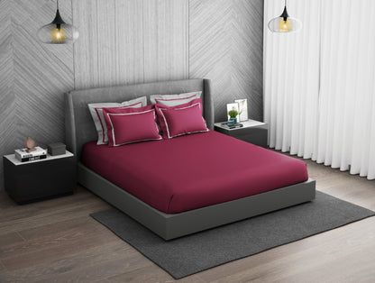 Solid Sangaria - Dark Violet Hygro Cotton King Size Bedsheet - Hygro By Spaces