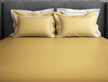 Solid Champagne Gold - Gold Hygro Cotton King Size Bedsheet - Hygro By Spaces