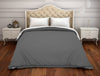 Grey 100% Cotton Double Duvet Cover - Hygro By Spaces