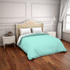 Solid Aqua Green - Light Green Hygro Cotton Double Duvet Cover - Hygro By Spaces