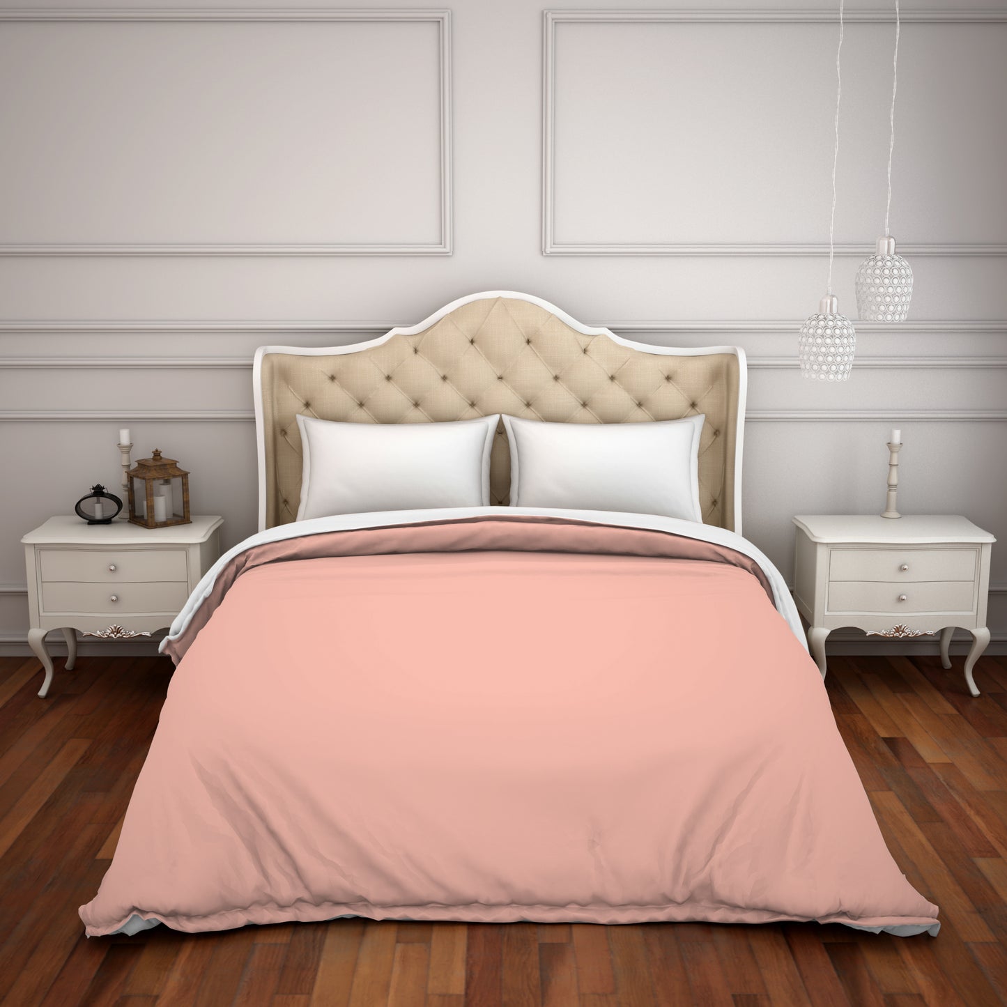 Spaces Hygro Solid Coral Hygro Cotton Double Duvet Cover