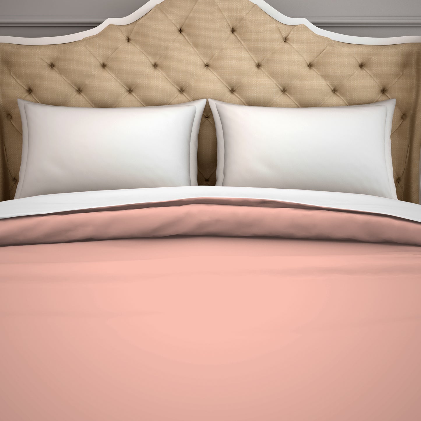 Spaces Hygro Solid Coral Hygro Cotton Double Duvet Cover