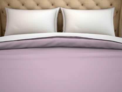 Solid Lilac - Light Violet Hygro Cotton Double Duvet Cover - Hygro By Spaces
