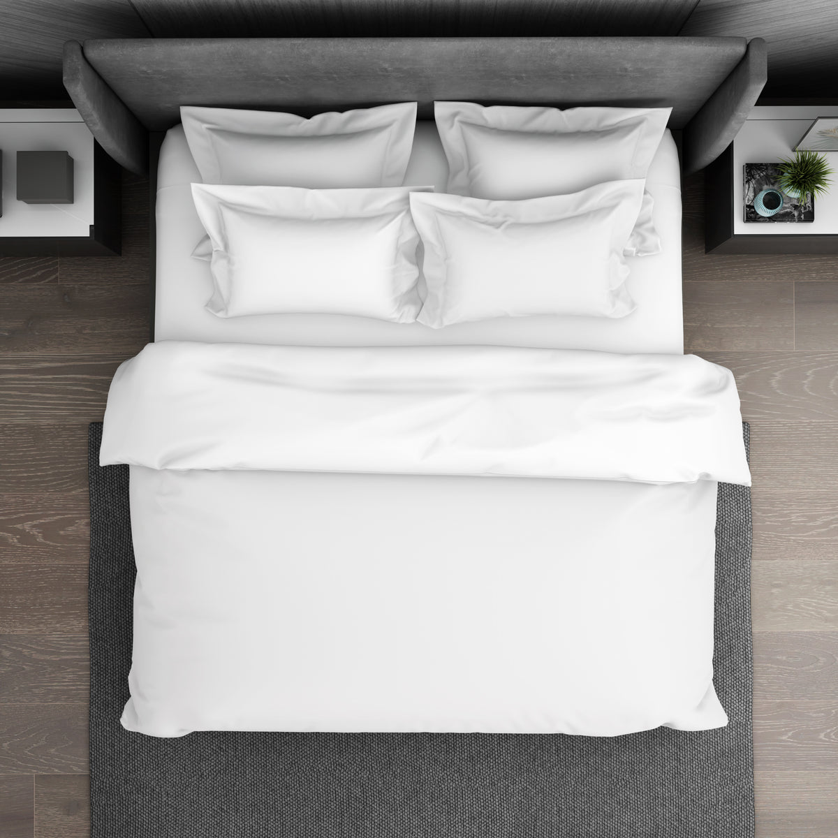 Solid White Hygro Cotton Double Duvet Cover - Hygro By Spaces