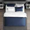 Solid Midnight Blue - Dark Blue Hygro Cotton Double Duvet Cover - Hygro By Spaces