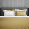 Solid Champagne Gold - Gold Hygro Cotton Double Duvet Cover - Hygro By Spaces