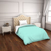 Solid Aqua Green - Light Green Hygro Cotton Single Duvet Cover - Hygro By Spaces