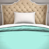 Solid Aqua Green - Light Green Hygro Cotton Single Duvet Cover - Hygro By Spaces