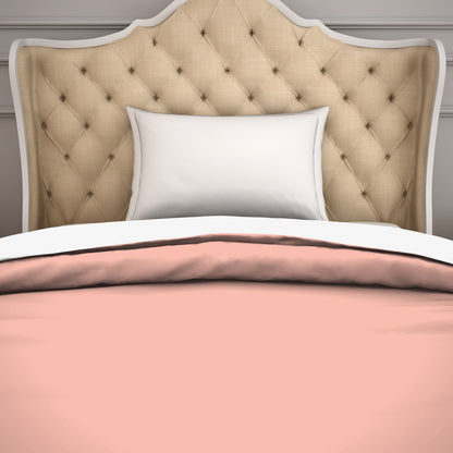 Solid Coral - Coral Hygro Cotton Single Duvet Cover - Hygro By Spaces