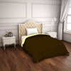 Solid Chocolate - Dark Brown Hygro Cotton Single Duvet Cover - Hygro By Spaces