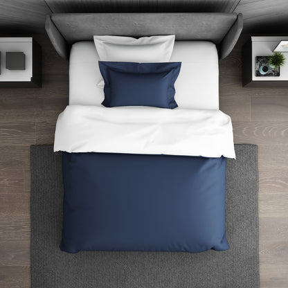 Solid Midnight Blue - Dark Blue Hygro Cotton Single Duvet Cover - Hygro By Spaces